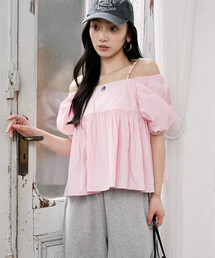 PEACH JOHN（ピーチジョン）の「PEACH JOHN × PUBLUX/ピーチ・ジョン 2WAY バルーンスリーブ ブラウス　限定展開（シャツ/ブラウス）」