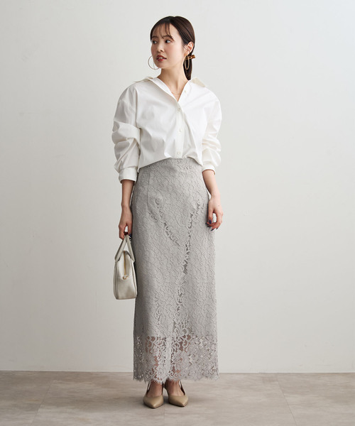 Noble(ノーブル)の「【洗える】フィルロワコットンオーバーシャツ(シャツ/ブラウス・レディース・ホワイト/ブラウン・FREE)」の22枚目の写真