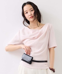 VIS | テレコハーフスリーブドレーププルオーバー(Tシャツ/カットソー)