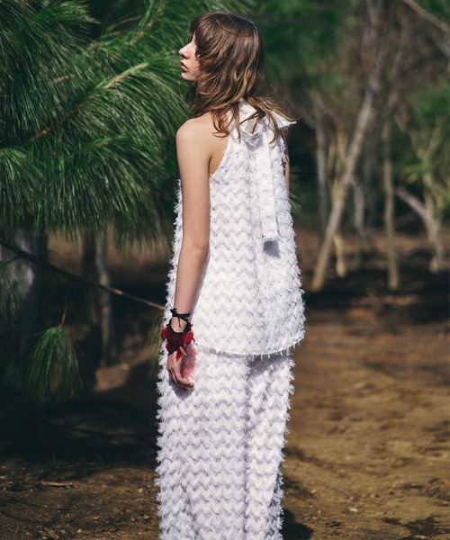 AKTE（アクテ）の「ジャガードワイドパンツ（その他パンツ・レディース・ブラック/ホワイト・TALL/FREE）」の12枚目の写真