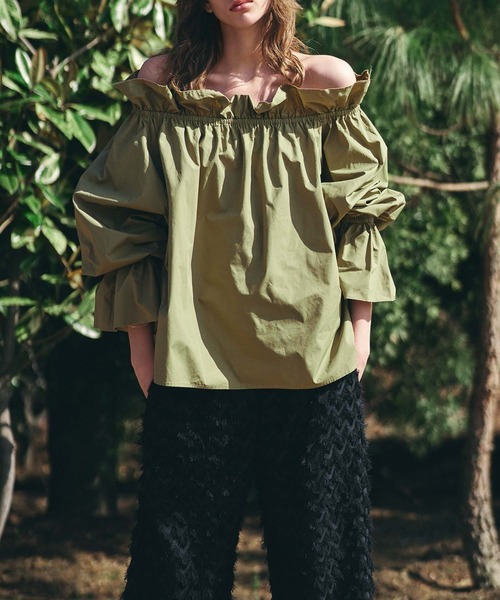 AKTE（アクテ）の「ジャガードワイドパンツ（その他パンツ・レディース・ブラック/ホワイト・TALL/FREE）」の10枚目の写真