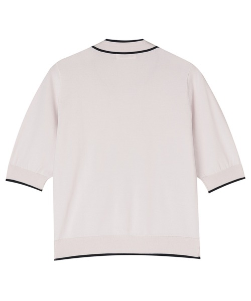 TOKYO SHIRTS(トウキョウシャツ)の「ドライレーヨン ボウタイ プルオーバー(ニット/セーター・レディース・ネイビー/オフホワイト・M/L/LL)」の9枚目の写真