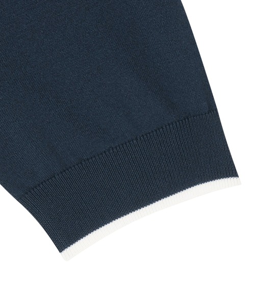 TOKYO SHIRTS(トウキョウシャツ)の「ドライレーヨン ボウタイ プルオーバー(ニット/セーター・レディース・ネイビー/オフホワイト・M/L/LL)」の13枚目の写真