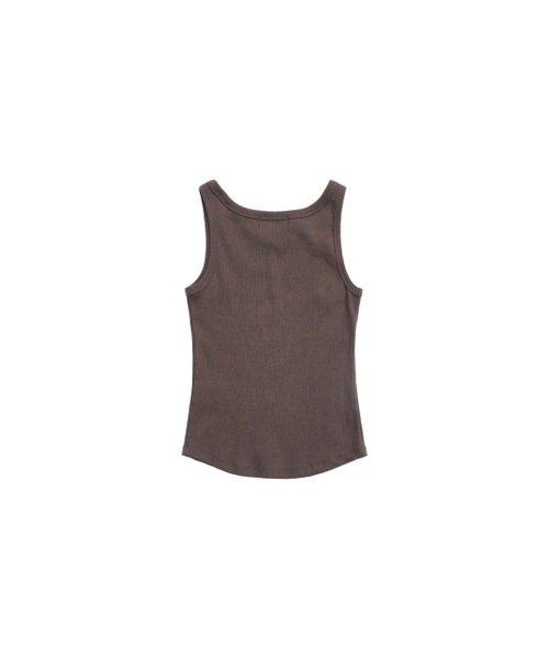 999HUMANITY(999ヒューマニティ)の「リブベーシックスリーブレス(ブラウン)(Tシャツ/カットソー・レディース・その他・OS)」の2枚目の写真