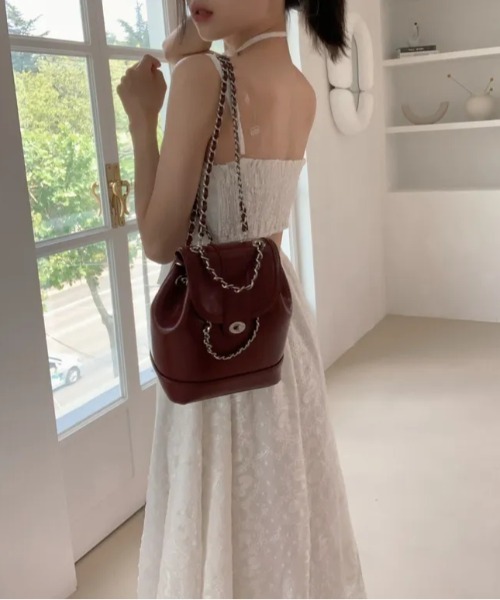 Aelina(エリナ)の「レースリボンキャミワンピース(ワンピース・レディース・ホワイト/ベージュ・FREE)」の17枚目の写真