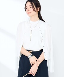 NOLLEY’S Sophi | 《手洗い可能/アンサンブル対応》マルチファンクションハイゲージクルーネックカーディガン(カーディガン/ボレロ)