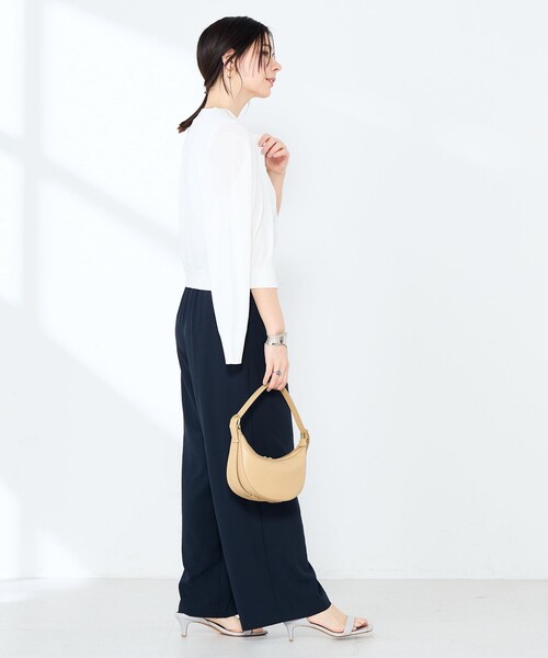 NOLLEY’S Sophi（ノーリーズソフィ）の「《手洗い可能/アンサンブル対応》マルチファンクションハイゲージクルーネックカーディガン（カーディガン/ボレロ・レディース・ホワイト/ブラウン/ベビーピンク/サックスブルー・36/38）」の19枚目の写真