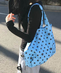 ESCAPEFROM（エスケープフロム）の「サマー ピクセル ESCF ドット スター デニム エコバッグ（エコバッグ/サブバッグ）」