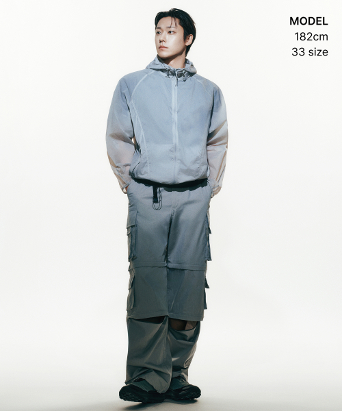 MUSINSA STANDARD（ムシンサスタンダード）の「[シティレジャー] 3WAYベルト付きマルチカーゴパンツ (4色)（スウェットパンツ・メンズ・ブラック/グレイッシュベージュ/ブルーグレー/ライトグレー・27/28/29/30/31/32/33/34/36/38/40/42/26）」の5枚目の写真