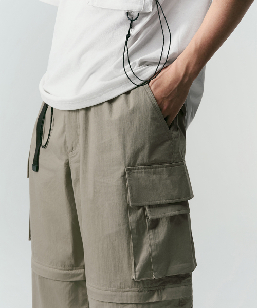 MUSINSA STANDARD（ムシンサスタンダード）の「[シティレジャー] 3WAYベルト付きマルチカーゴパンツ (4色)（スウェットパンツ・メンズ・ブラック/グレイッシュベージュ/ブルーグレー/ライトグレー・27/28/29/30/31/32/33/34/36/38/40/42/26）」の13枚目の写真