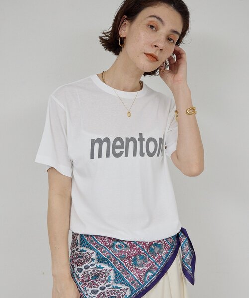 GALLARDAGALANTE（ガリャルダガランテ）の「MENTON Tシャツ（Tシャツ/カットソー・レディース・ベージュ/チャコールグレー/ホワイト・FREE）」の4枚目の写真