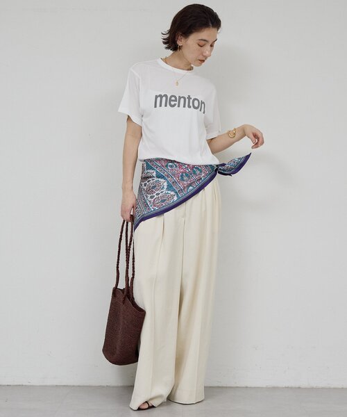 GALLARDAGALANTE（ガリャルダガランテ）の「MENTON Tシャツ（Tシャツ/カットソー・レディース・ベージュ/チャコールグレー/ホワイト・FREE）」の7枚目の写真