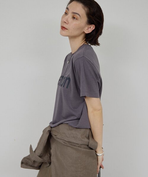 GALLARDAGALANTE（ガリャルダガランテ）の「MENTON Tシャツ（Tシャツ/カットソー・レディース・ベージュ/チャコールグレー/ホワイト・FREE）」の13枚目の写真