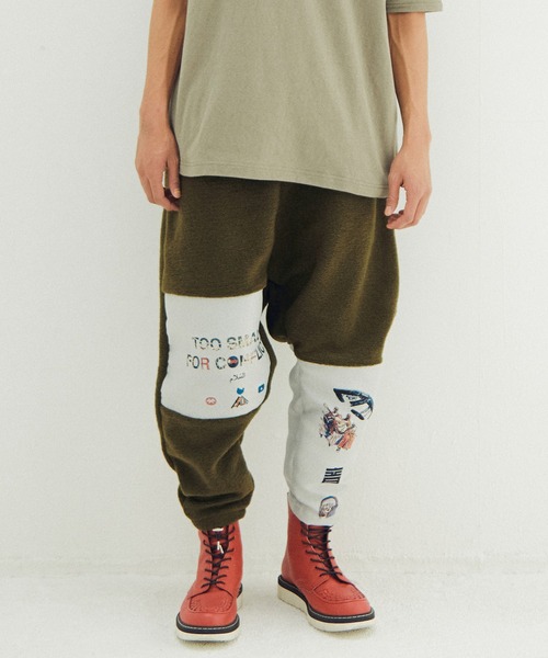 STOF(ストフ)の「VSJQ Mix Wide Pants(その他パンツ・メンズ・カーキ/ブラック・M/S)」の1枚目の写真