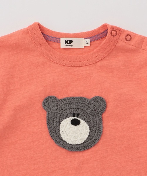 KP BOY(ケーピーボーイ)の「くま編みモチーフ 半袖Tシャツ(Tシャツ/カットソー・キッズ・イエロー/ターコイズブルー/レッド・80cm/90cm)」の5枚目の写真