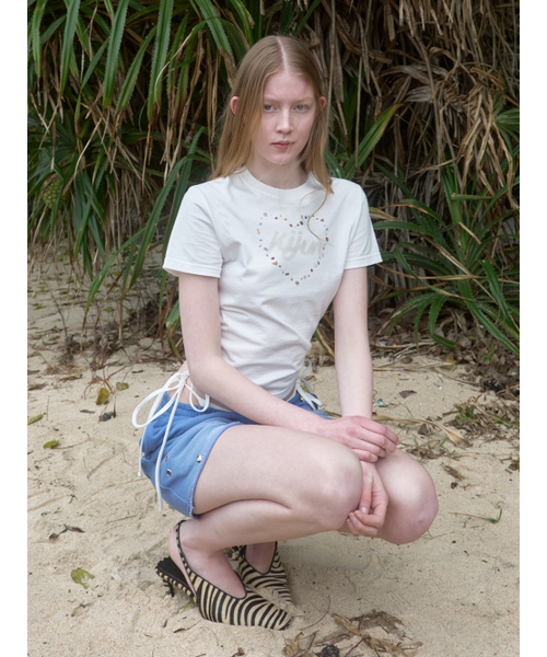 Kijun（キジュン）の「Pebble Heart Tee Off-White（Tシャツ/カットソー・レディース・その他・MEDIUM/SMALL）」の3枚目の写真