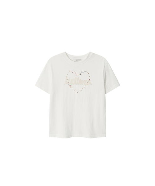 Kijun（キジュン）の「Pebble Heart Tee Off-White（Tシャツ/カットソー・レディース・その他・MEDIUM/SMALL）」の4枚目の写真