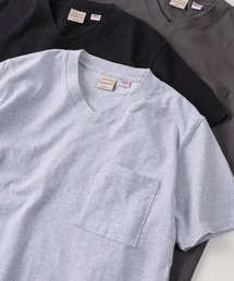 【75】【Goodwear/グッドウェア】 ヘビーウェイト USAコットン 無地 ポケット付 VネックTシャツ/レギュラーシルエット