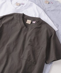 【75】【Goodwear/グッドウェア】 ヘビーウェイト USAコットン 無地 ポケット付 VネックTシャツ/レギュラーシルエット