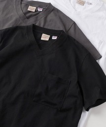 【75】【Goodwear/グッドウェア】 ヘビーウェイト USAコットン 無地 ポケット付 VネックTシャツ/レギュラーシルエット