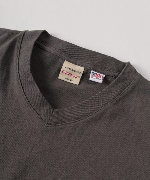 Goodwear(グッドウェア)の「【75】【Goodwear/グッドウェア】 ヘビーウェイト USAコットン 無地 ポケット付 VネックTシャツ/レギュラーシルエット(Tシャツ/カットソー・メンズ・ホワイト/チャコールグレー/杢グレー/ブラック・S/M/L/XL)」の9枚目の写真