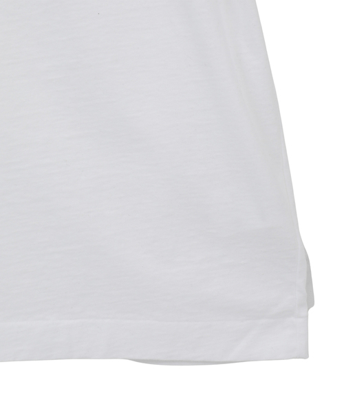 CURRENTAGE(カレンテージ)の「Organic Cotton Jersey Gather Cut And Sew(Tシャツ/カットソー・レディース・ブラック/ホワイト・1)」の6枚目の写真