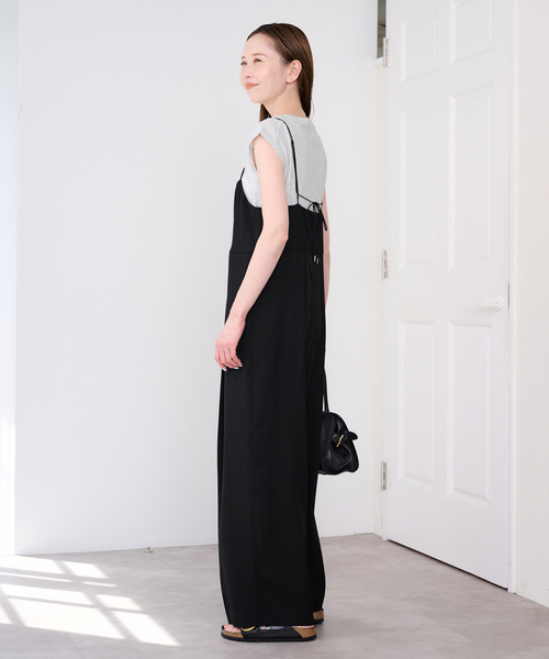 U by SPICK&SPAN(ユーバイスピックアンドスパン)の「《2枚セット》WPL トラウザーサロペット(サロペット/オーバーオール・レディース・ブラック/モカ・38/36)」の6枚目の写真