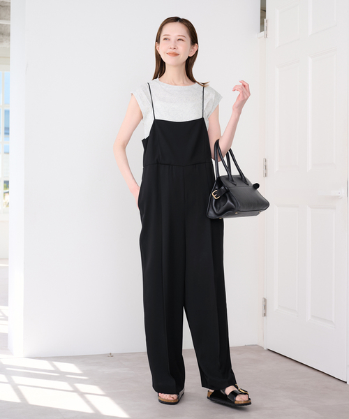 U by SPICK&SPAN(ユーバイスピックアンドスパン)の「《2枚セット》WPL トラウザーサロペット(サロペット/オーバーオール・レディース・ブラック/モカ・38/36)」の8枚目の写真