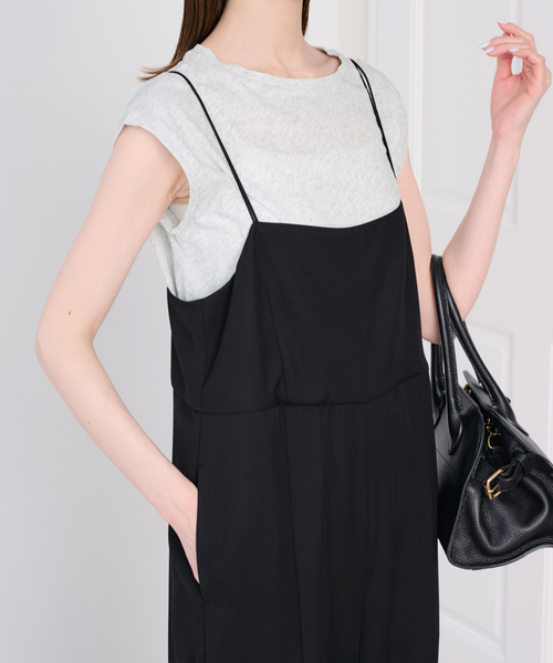 U by SPICK&SPAN(ユーバイスピックアンドスパン)の「《2枚セット》WPL トラウザーサロペット(サロペット/オーバーオール・レディース・ブラック/モカ・38/36)」の10枚目の写真