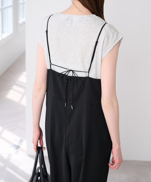 U by SPICK&SPAN(ユーバイスピックアンドスパン)の「《2枚セット》WPL トラウザーサロペット(サロペット/オーバーオール・レディース・ブラック/モカ・38/36)」の12枚目の写真