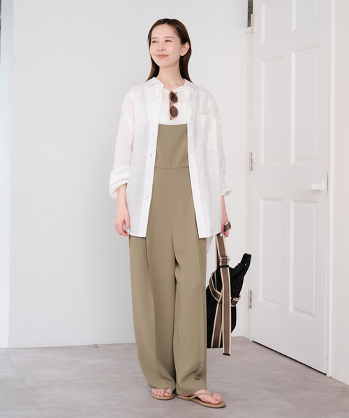U by SPICK&SPAN(ユーバイスピックアンドスパン)の「《2枚セット》WPL トラウザーサロペット(サロペット/オーバーオール・レディース・ブラック/モカ・38/36)」の13枚目の写真