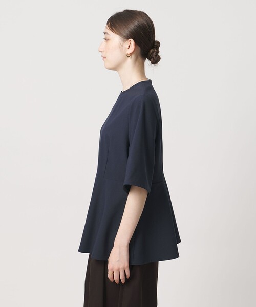UNITED ARROWS（ユナイテッドアローズ）の「５分袖 ペプラム Tシャツ ‐吸水速乾‐（Tシャツ/カットソー・レディース・ネイビー/ホワイト・FREE）」の11枚目の写真