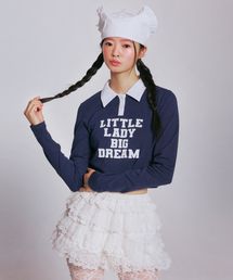 LETTERING LONG SLEEVE PK T-SHIRTS_NAVY
