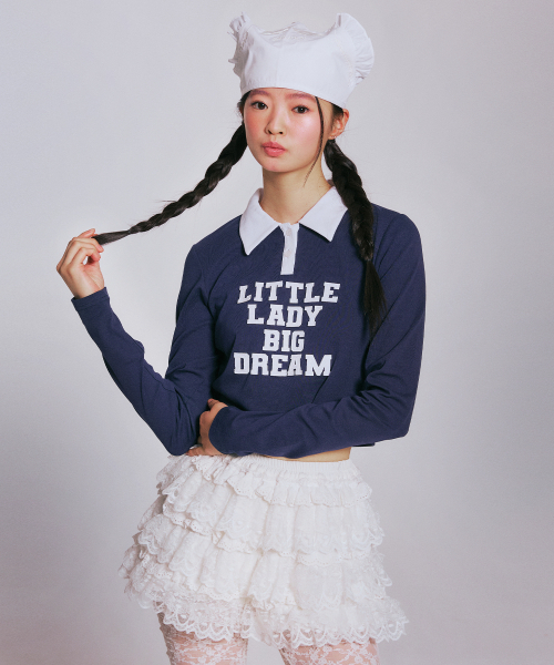 YOUHEE(ユヒ)の「LETTERING LONG SLEEVE PK T-SHIRTS_NAVY(Tシャツ/カットソー・レディース・その他・SMALL/MEDIUM)」の1枚目の写真