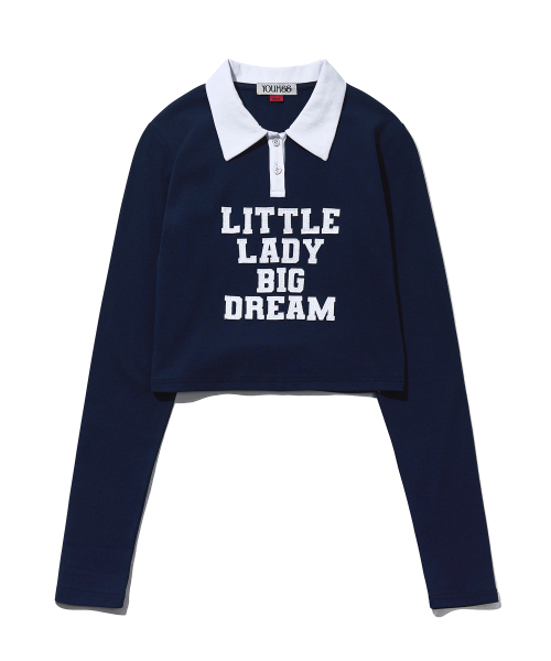 YOUHEE(ユヒ)の「LETTERING LONG SLEEVE PK T-SHIRTS_NAVY(Tシャツ/カットソー・レディース・その他・SMALL/MEDIUM)」の2枚目の写真