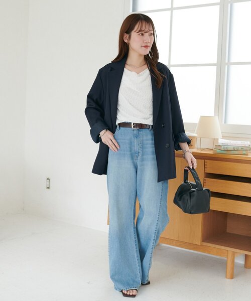 DISCOAT(ディスコート)の「【WEB限定】ジャガードドレープ半袖プルオーバー(Tシャツ/カットソー・レディース・オフホワイト/アイボリー/ブラック/イエロー/ピンク・FREE)」の15枚目の写真