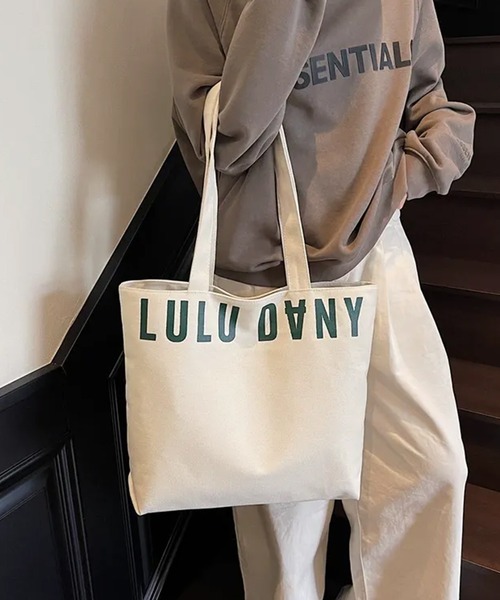 c.u.l(シーユーエル)の「A4収納可 ロゴプリント コットントートバッグ cula1536(トートバッグ・レディース・レッド/グリーン/ブラック/ホワイト・FREE)」の14枚目の写真