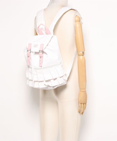 frunco(フランコ)の「【ZOZOTOWN限定】合皮ドットリュック(バックパック/リュック・レディース・グレー/ホワイト・FREE)」の6枚目の写真