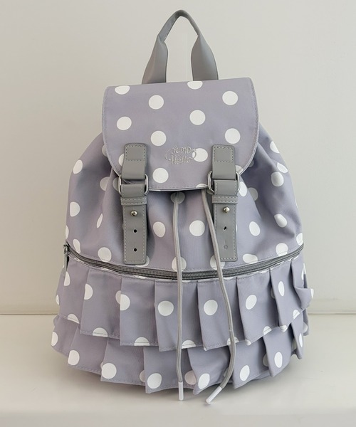 frunco(フランコ)の「【ZOZOTOWN限定】合皮ドットリュック(バックパック/リュック・レディース・グレー/ホワイト・FREE)」の1枚目の写真