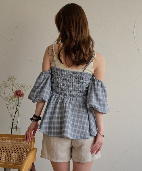 mideal(マイディール)の「3way peplum design tops / 3way ペプラムデザイントップス(シャツ/ブラウス・レディース・ブルー/チャコールグレー/ライトグリーン/ホワイト・FREE)」の11枚目の写真