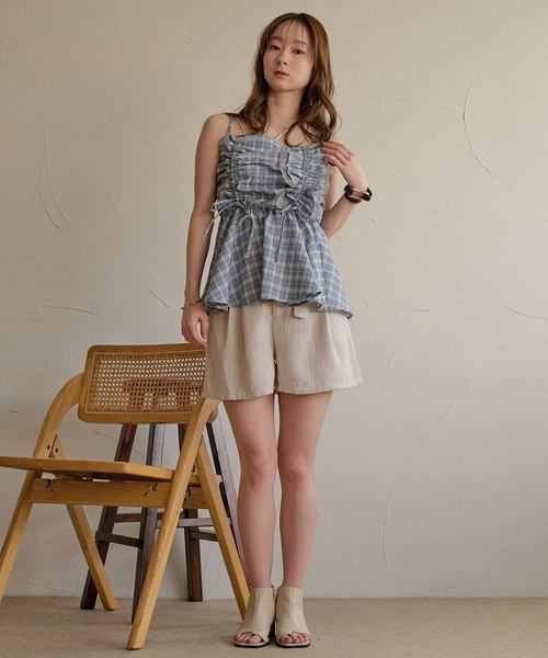 mideal(マイディール)の「3way peplum design tops / 3way ペプラムデザイントップス(シャツ/ブラウス・レディース・ブルー/チャコールグレー/ライトグリーン/ホワイト・FREE)」の20枚目の写真