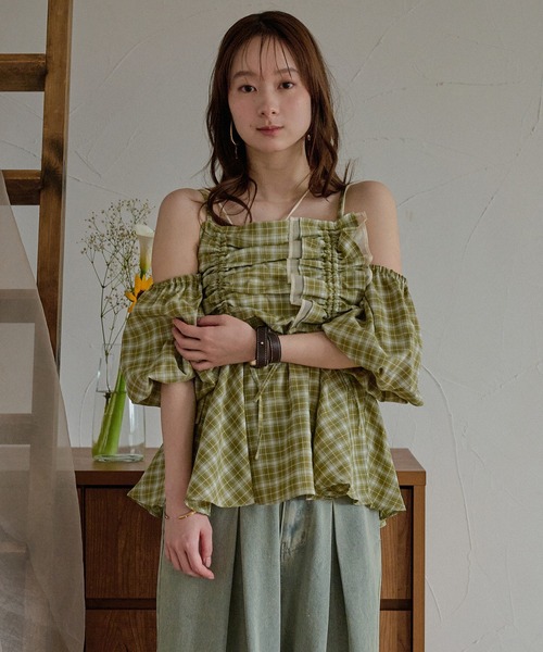 mideal(マイディール)の「3way peplum design tops / 3way ペプラムデザイントップス(シャツ/ブラウス・レディース・ブルー/チャコールグレー/ライトグリーン/ホワイト・FREE)」の21枚目の写真