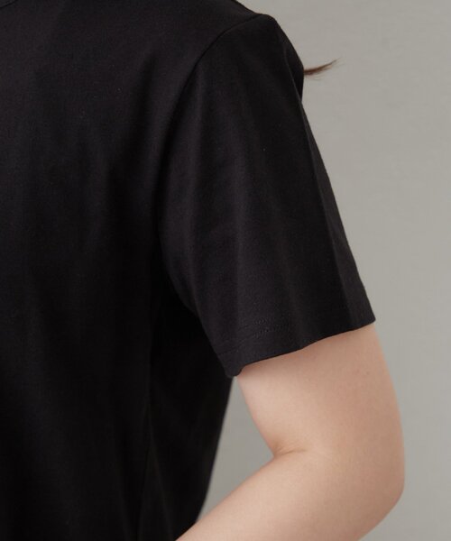 Remind me and forever(リマインドミーアンドフォーエバー)の「【メタルプレートで高見え】ロゴTシャツ(Tシャツ/カットソー・レディース・ブラック/オフホワイト・FREE)」の9枚目の写真