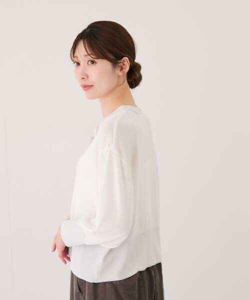 Jayro(ジャイロ)の「ラメニットカーディガン(カーディガン/ボレロ・レディース・ホワイト系その他/ベージュ/イエロー/ライトグレー/ブラック/ダークラベンダー・M)」の14枚目の写真