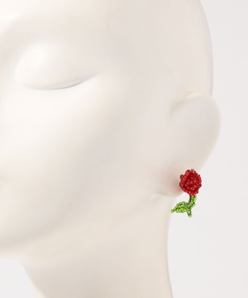 Pura Utz(プラ ウズ)の「Pura Utz Rose Daisy Ear Stick 片耳ピアス(ピアス(片耳用)・レディース・レッド系その他・FREE)」の2枚目の写真