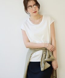 【Noka】UネックフレンチTシャツ