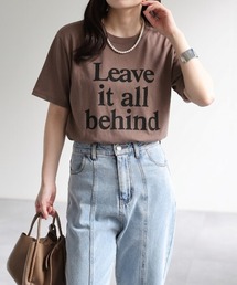 ニュアンスロゴフロッキープリントTシャツ / 大人カジュアル