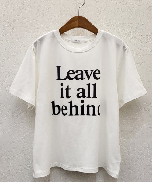 ap retro(アプレトロ)の「ニュアンスロゴフロッキープリントTシャツ / 大人カジュアル(Tシャツ/カットソー・レディース・ホワイト/アイボリー/ブラウン・FREE)」の12枚目の写真