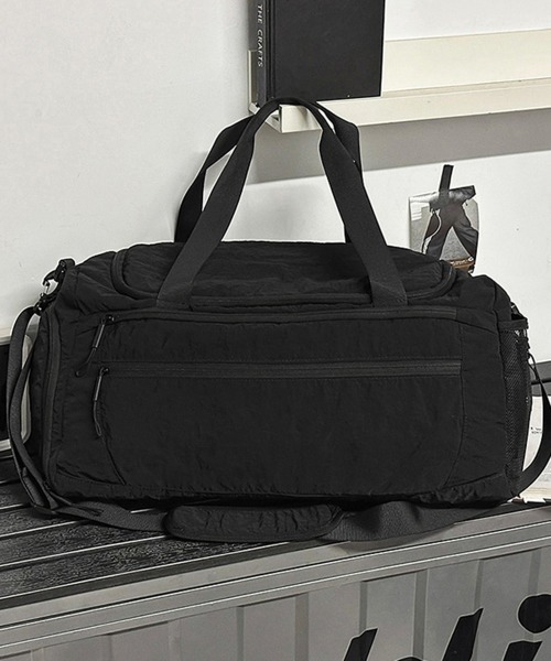 Miniministore（ミニミニストア）の「大容量ボストンバッグ旅行用トラベルバッグ（ボストンバッグ・レディース・ダークグレー/ピンク/アイボリー/ブラック・FREE）」の13枚目の写真