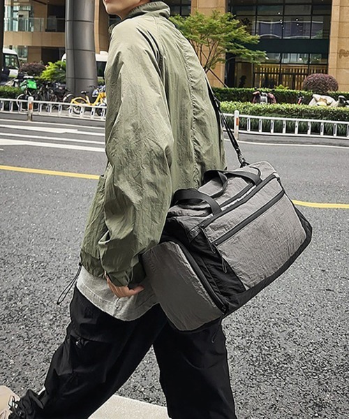 Miniministore（ミニミニストア）の「大容量ボストンバッグ旅行用トラベルバッグ（ボストンバッグ・レディース・ダークグレー/ピンク/アイボリー/ブラック・FREE）」の15枚目の写真